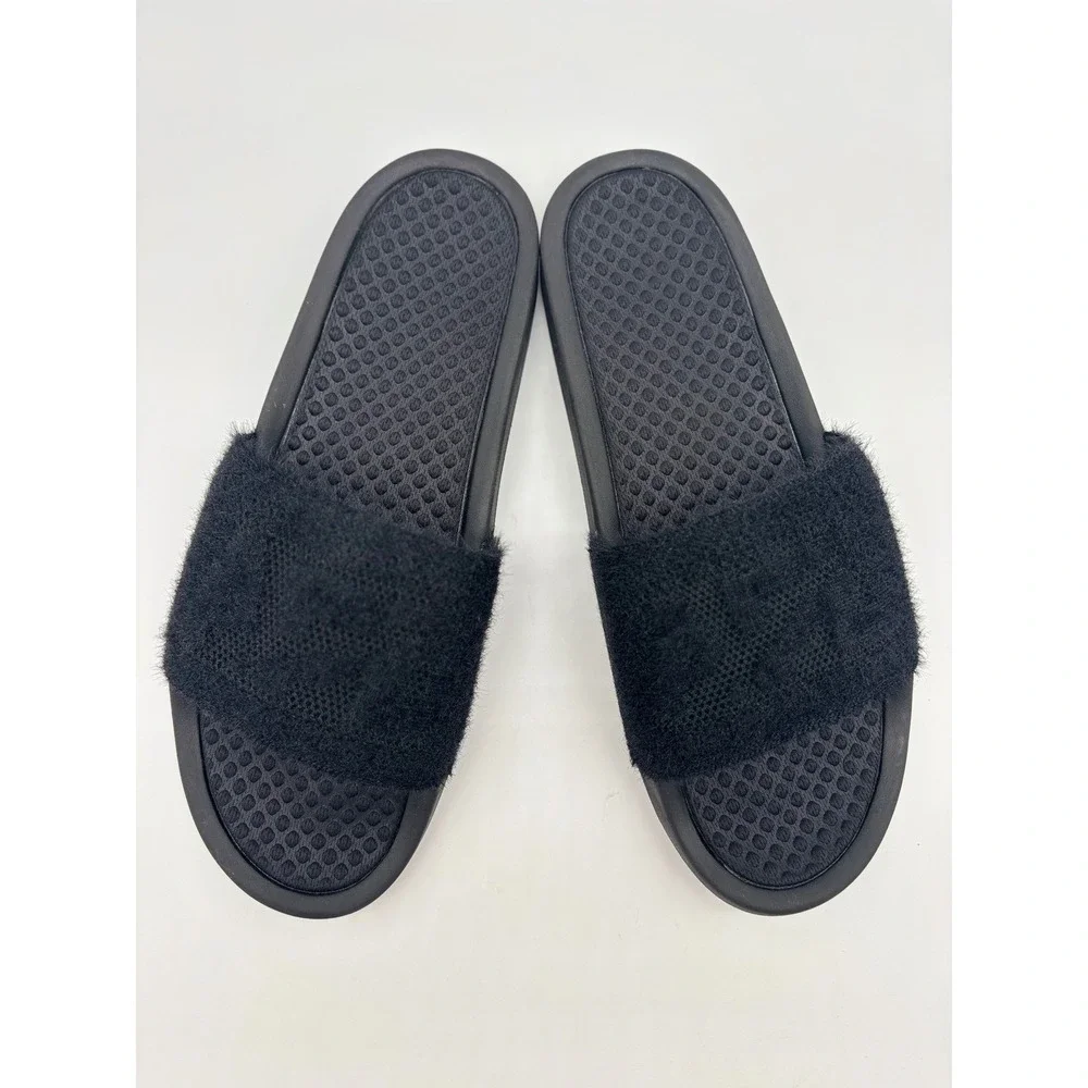APL Athletic Propulsion Labs TechLoom Slide Black Fuzzy Mens Size 12